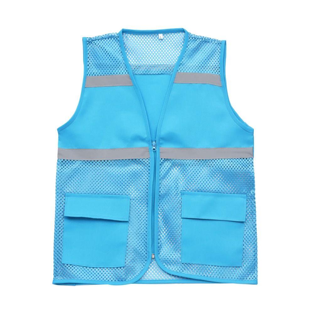 Vest With Reflective Strips Black Mesh Vest Safety Vest  Construction Traffic Railway Metro Workers
