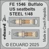 Eduard 1/48 Brewster Buffalo US Military Style Stainless Steel Seatbelt (for Tamiya) Plastic Model Parts EDUFE1546 (Airplane)
