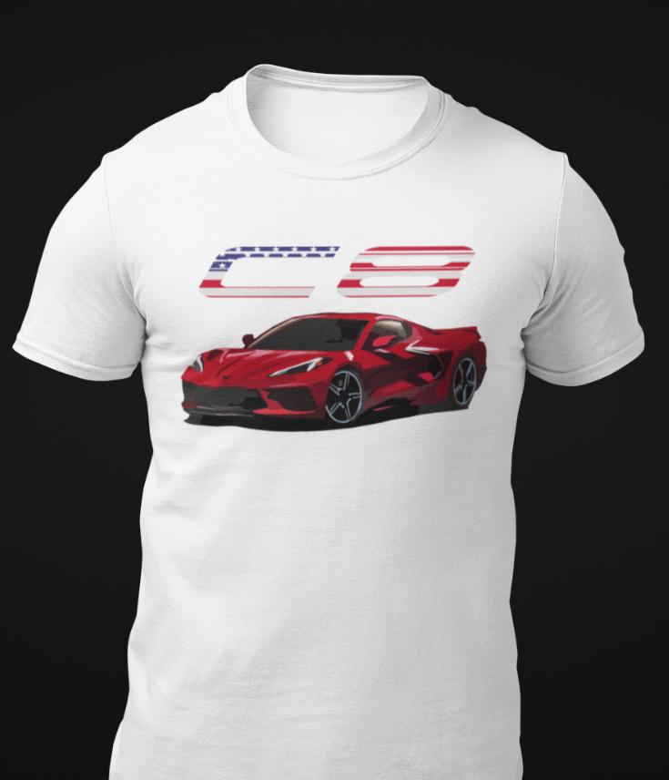 

Футболка унисекс с короткими рукавами Corvette C8 Corvette Patriotic 2020