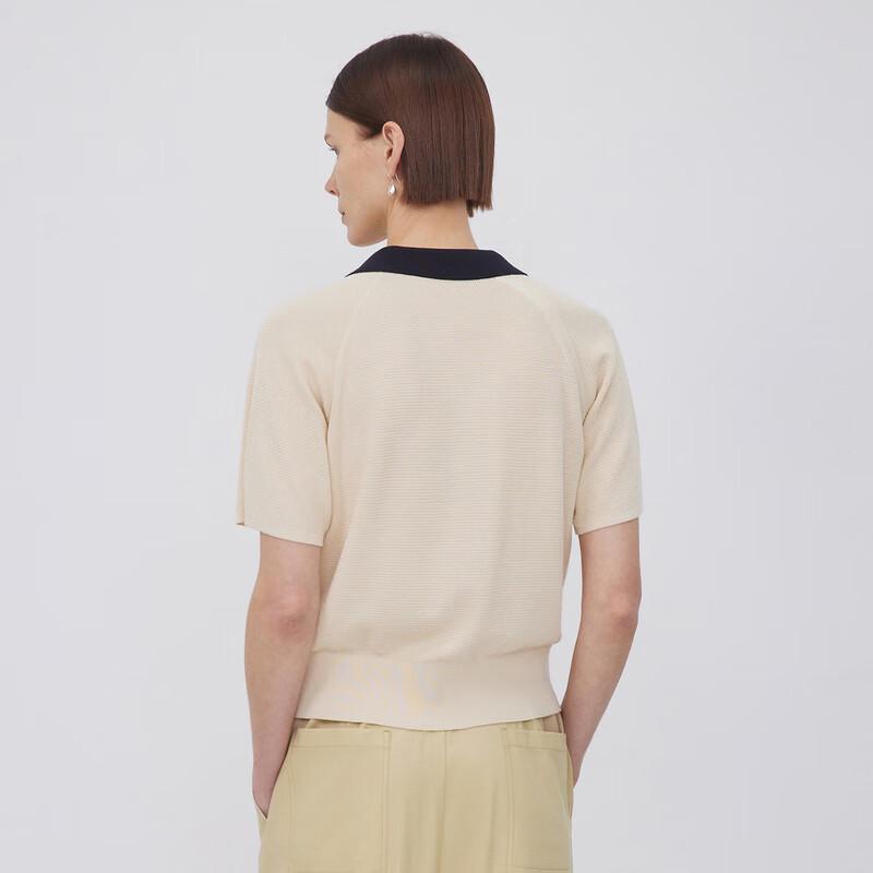 LESS 2023 Autumn Casual Knitted Polo Top