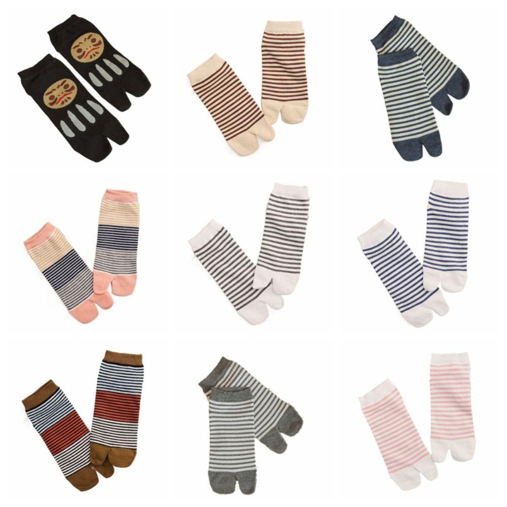 3Pairs Breathable Two Toe Tube Socks Sweat Absorption Toe Separator Socks  Slippers