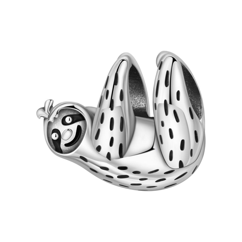 S925 Silver Cute Animal Panda Raccoon Koala Elephant Beaded Bracelet DIY Jewelry Charm Beads Accessories