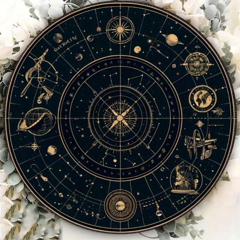 

Metal Wall Art Round 8 Retro Zodiac Astrology Star Map Constellation with Holes