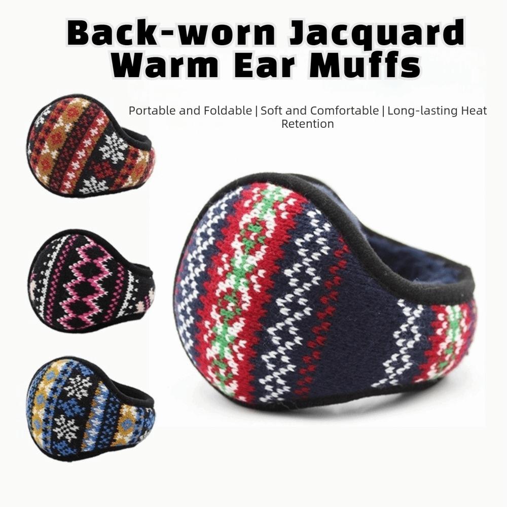 Thermal Warm Thicken Velvet Earmuff Knitted Ear Warmers Fashionable Winter Ear Cover  Cold Weather