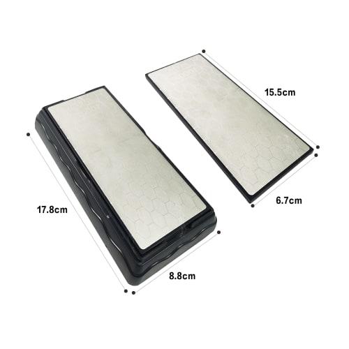 HFS (R) Diamond Whetstone, #400 and #1000, Double-Sided, with Non-Slip Grit, Perfect for Finishing Knives, Diamond Whetstone, Sharpening Stone, Surface