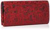 Long Wallet Bundle Q Red Deerskin X Black Lacquer Flower Arabesque Pattern [Indenya] 2308-03-041