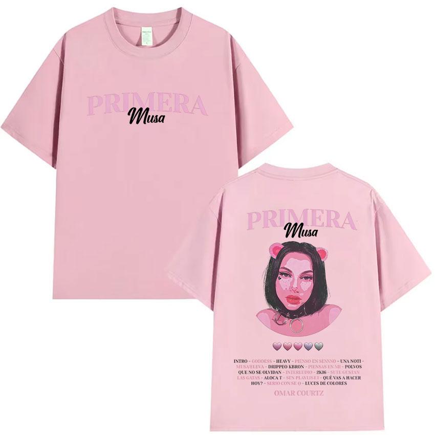 Trendy Rapper Omar Courtz Primera Musa Harajuku Graphic High Quality Tshirts Mens Casual Tee Shirt Hip Hop Oversized Cotton Tops