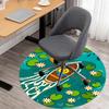 1pc Boat Lake Round Chair Mat Office Area Rug - Non-Slip, Floor Mat for Office, Bedroom, and Indoor Decor P127107