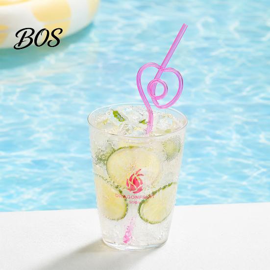 Ultra-long Curved Straws 10PCS PET Straws, Reusable Creative Shapes Fun Plastic for Kids Adults Party Games Smoothies Juice Drinks Drinking