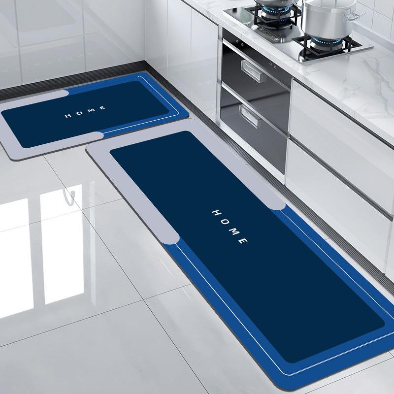 Super Absorbent Kitchen Mat Diatom Mud Pad Bathroom Pad Anti-Slip Carpet Mats Wipeable Wash Long Strip Carpet