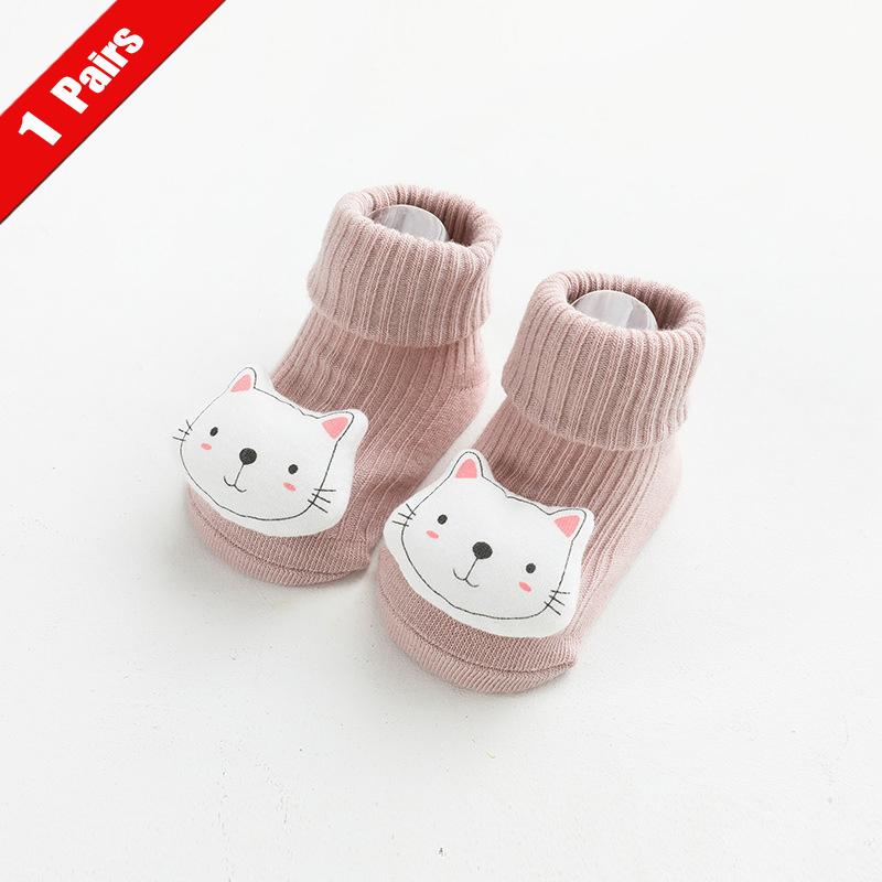 1/5Pairs Newborn Cotton Socks Anti Slip Baby Boy Socks Cartoon Infant Floor Socks For Girls Spring Autumn Baby Accessories 0-2Y