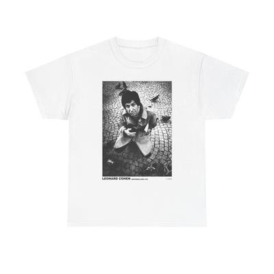 Leonard Cohen Graficzny T-shirt Plakat Vintage Unisex Ciężki Bawełniany T-shirt