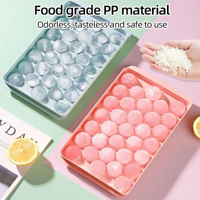 NEW 33 Ice Boll Hockey PP Mold Frozen Whiskey Ball Popsicle Ice Cube Tray Box Lollipop Making Gifts Kitchen Tools Accessories