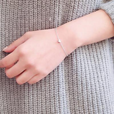 Koreanische Version Ins Mode Liebe Romantisch Herzförmiger Schmuck Exquisites Silberarmband Direkte Lieferung, Liebe Pfirsichherz Armband