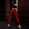 Calças de Moletom Femininas com Estampa de Cobra Vermelha Leggings para Corrida Fitness Calças de Yoga Justas Moda