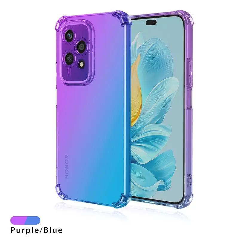 

Градиентный прозрачный мягкий силиконовый чехол для телефона Honor 400 Lite 400lite противоударный чехол с подушкой безопасности для Honor400 200 Smart X8C X9C Honor 400 Lite