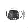 Metal Planter with Saucer Wrought Iron Look Decorative Flower Pot Vintage Style for Gardeners,