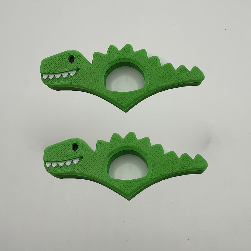 2pcs Dinosaur Thumb Bookmarks - Green Dinosaur Design, Durable PP Material, Portable Page Separator, Ideal for Book Lovers, Teachers, Students