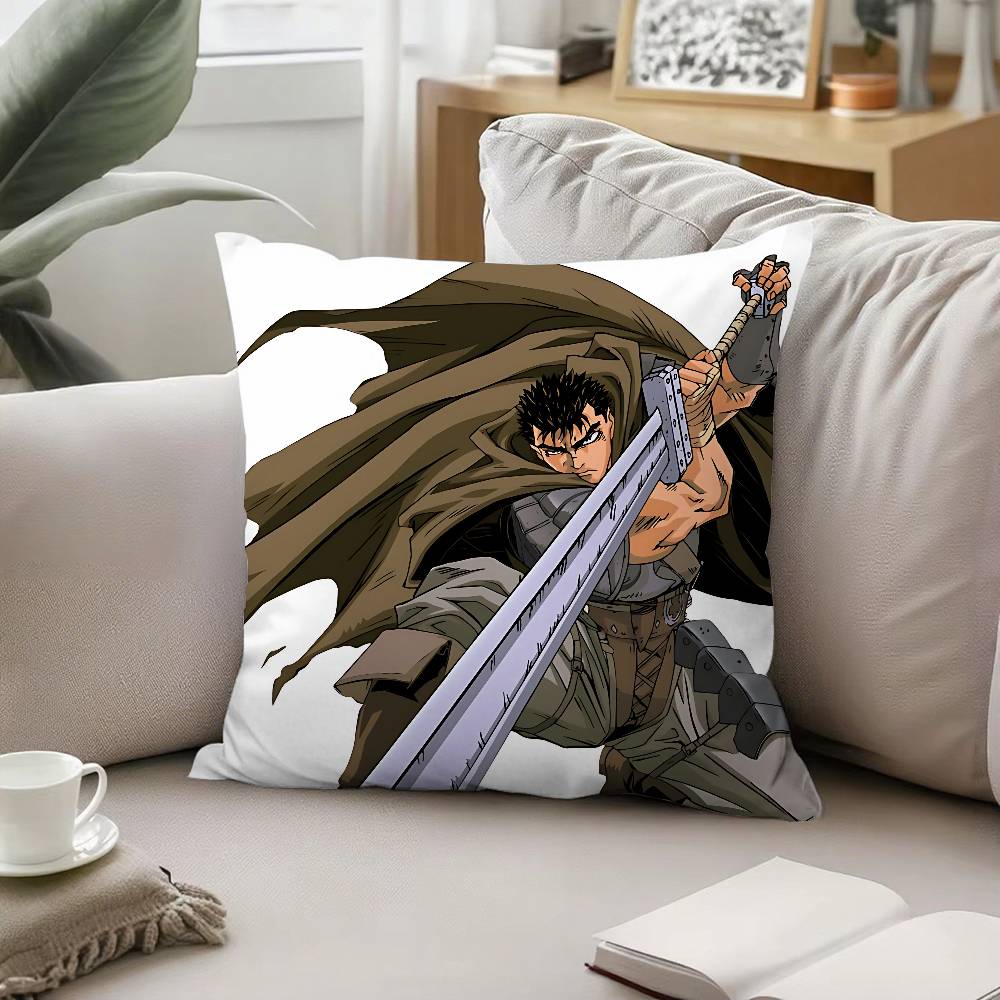 Anime BBerserkS Throw Pillow Covers Pattern Cushion Cover Suitable For Sofa Bedroom Car Pillow Cover