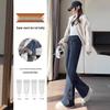 Chenille Fleece-Lined Bell Bottom Pants for Plus-Size Women - Autumn/Winter Lambswool Cotton Micro-Flare Warm Pants