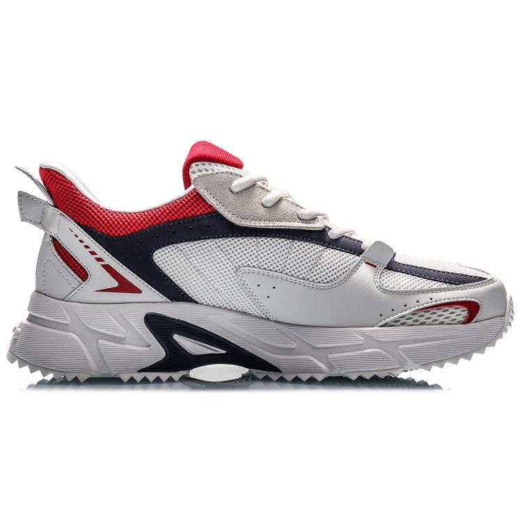 Li Ning Trendy Low top Running Shoes Men's White Blue Red ARLQ009-3