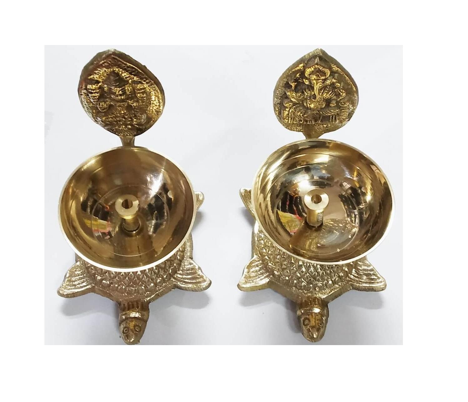 Лакшми Ганеш Дипак (Дия) из Латуни, Lakshmi Ganesh Deepak (Diya) Brass, Kalyan Puja