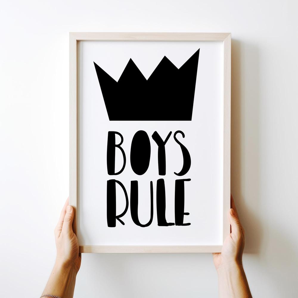 Black and White Crown Poster