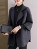 2025 Winter Plus Size Double-Sided Fleece Jacket for Middle-Aged Women - Mid-Length Autumn/Winter Coat