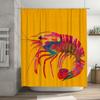 Animal Print Shower Curtain, Waterproof Fabric, Bright Colors Shrimp Decorative, Home Bath Accessories For Bathroom Decoration Y