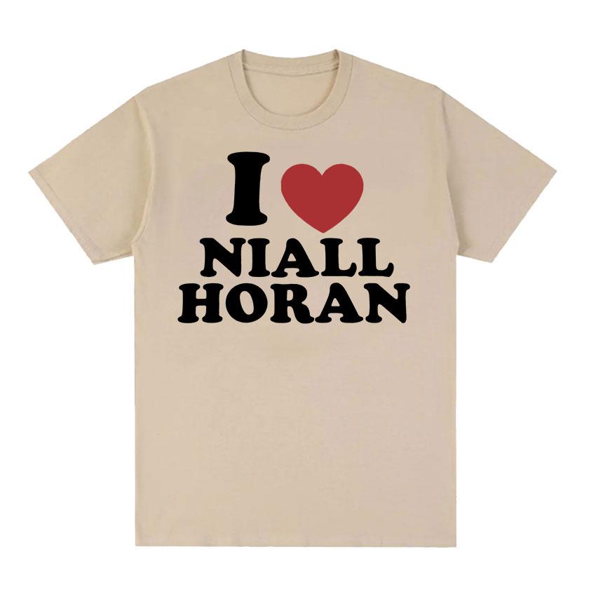

Футболки с графическим принтом «I Love Niall Horan», мужские и женские повседневные футболки из 100% хлопка с короткими рукавами, летняя модная футболка большого размера, топы