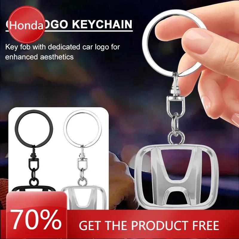 For Honda Zinc Alloy Key Ring Keychain Car Logo Accessories For Honda Civic Mugen Accord Odyssey JAZZ CRV Fit Hrv Jazz CBR VTX V