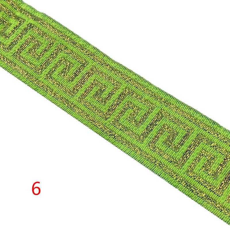 Diy handgefertigte Materialien 1 Streifen 7 Meter 2,5 cm Stickerei Ethnische Spitze Computer Jacquard Vorhang Heimtextilien Kleidung Spitzenzubehör