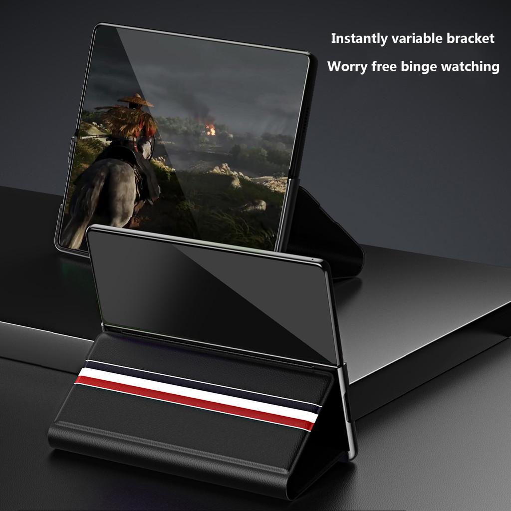 For Samsung Galaxy Z Fold 7 5G Luxury PU Leather Card Slot Wallet Bracket Phone Case Full Protection Shockproof For Galaxy Z Fold 6 5 4 3 2 Case