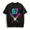 Baseball Element Splash Ink No.67 Cool Print Casual Top Pure Cotton T-shirt