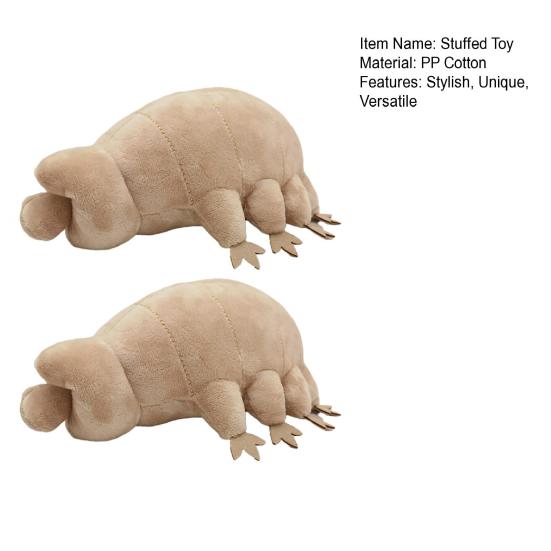 Tardigrade Water Bear Plush Toy Realistic Soft Animal Stuffed Doll Great Pillow Gift for Biology Enthusiasts Kids Home Decor