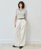 LEFTSEOUL Modern Pintuck Wide Pants [Ivory]