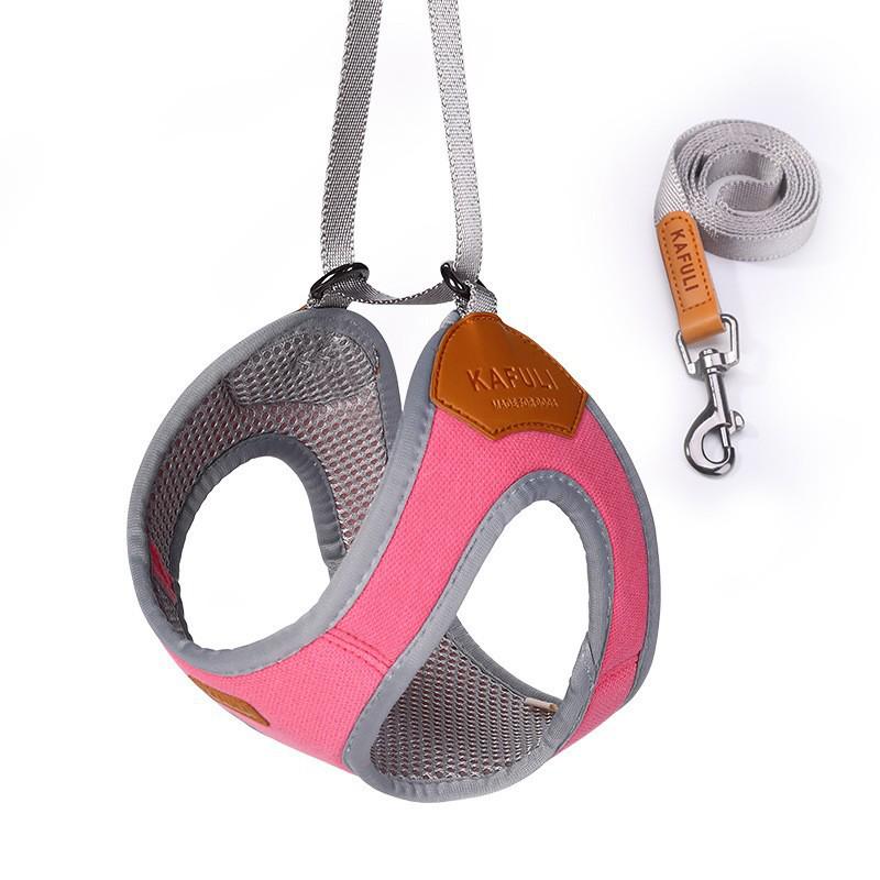 Reflective Breathable Anti-Escape Cat Harness & Leash Set for Small Pets