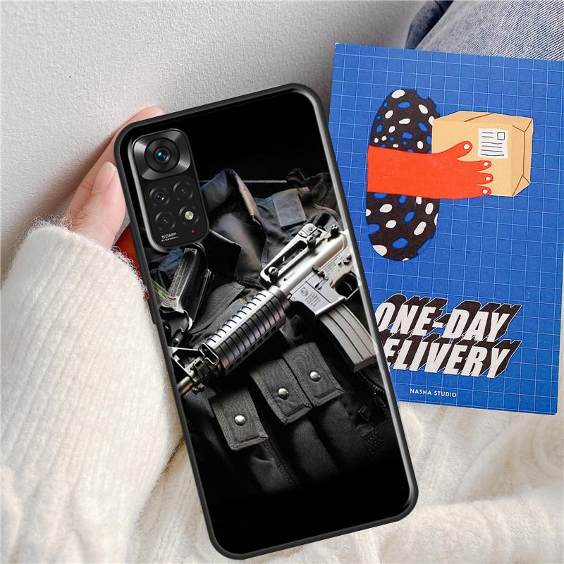 The Military Weapon Case For Xiaomi Redmi Note 8 9 10 11 Pro 8T 9S 10S 11S Redmi K50 K40 Gaming 9A 9C 9T 10C