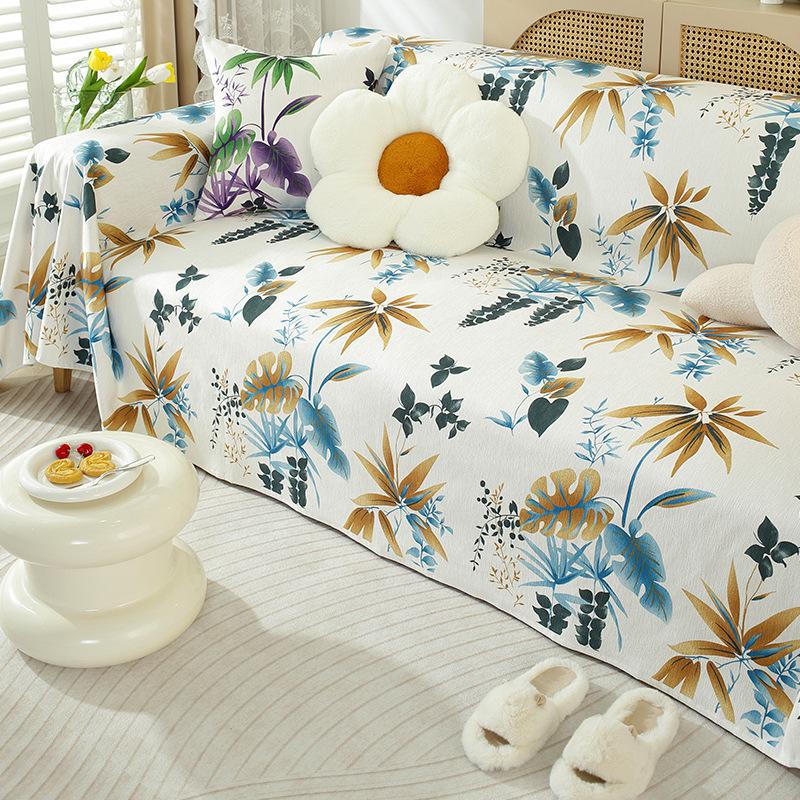 

Маленькое, свежее и высококачественное диванное полотенце из синели, ткань для покрытия дивана, универсальная ткань для всех сезонов, цельное пылезащитное одеяло 180*130cm