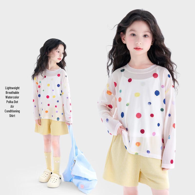 TuTu Little Elephant Girls  Polka Dot Breathable Long Sleeve Top 160