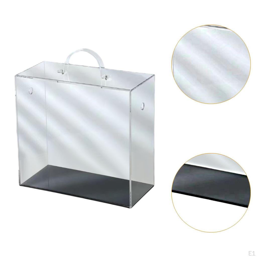 Akrylová květinová krabice na dárky s držadlem, sváteční události, obdélníková a vodotěsná