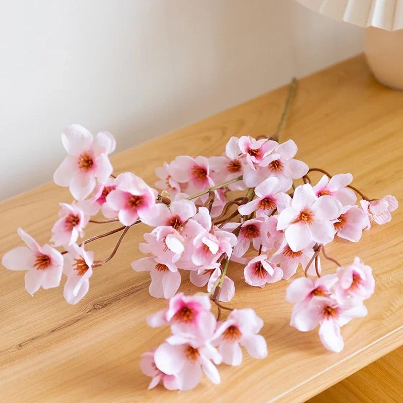 

Artificial Pink Cherry Blossom Flowers Wedding Arch Party Backdrop Home DIY Decor Simulation Long Branch Sakura Floral 40cm 1pc