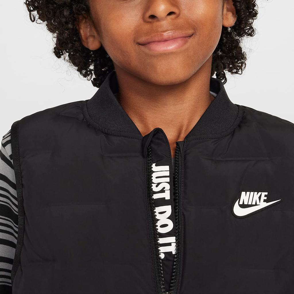 Nike Down Vest Comfortable Casual Versatile Kids Vests Black HQ7178-010