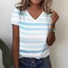Women's T-Shirts Funny Stripe Print Top Fashion Simple Pattern T Shirts for Women Summer Leisure Female Clothing Streetwear