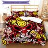 3pcs Custom Name Cartoon Hysterical Mini Bedding Set Duvet Cover Closure Includes 1 Duvet Cover & 2 Pillowcases for All Seasons Bedroom Decor