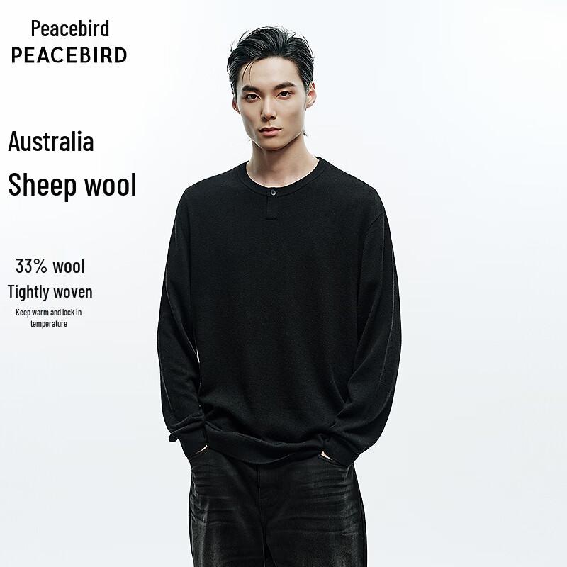 Peacebird Men's Crew Neck Pullover Sweater