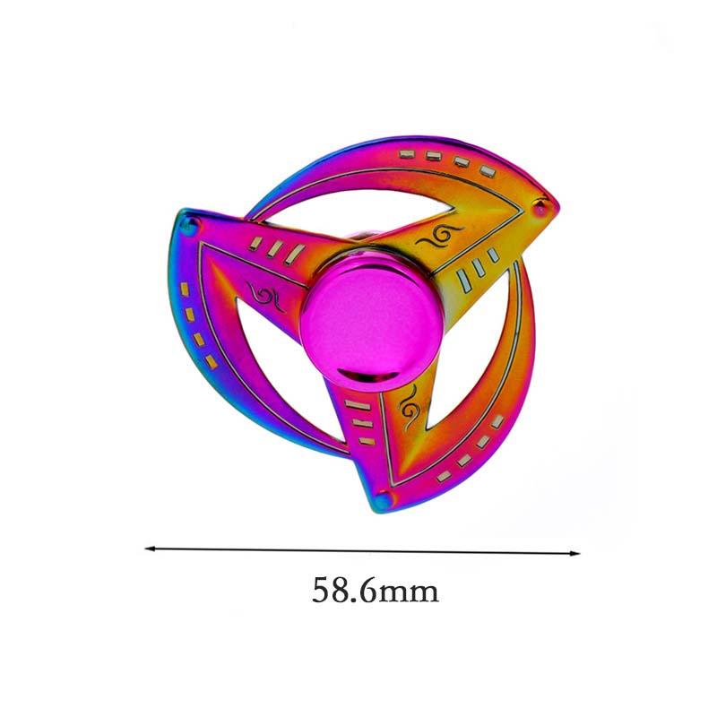 New Colorful Rainbow Alloy Fingertip Gyro Decompression Creativity Finger Spinners Hand Fidget Small Toys