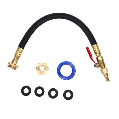 Kit de Preparación para el Invierno de Autocaravanas Adaptador de Fitting de Purga de Línea de Agua de Latón y Goma con Válvula de Cierre Enchufe de Conexión Rápida para Autocaravanas