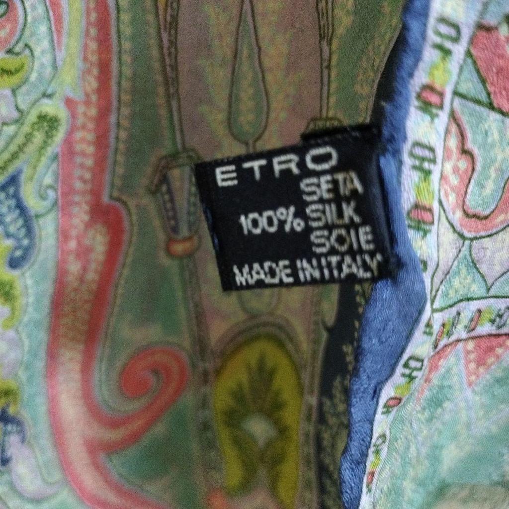 Used ETRO Paisley Pattern Silk Stole