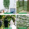 12/6/1pcs/Pack Artificial Liana Vine Wall Hanging Fake Plants Ivy String Leaves for Home Outdoor Garden Wedding Party Decoration